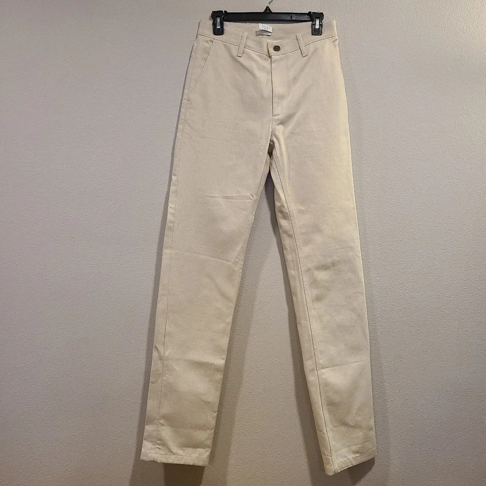 Deveaux Mary Cotton Straight Leg Natural Cream Jeans